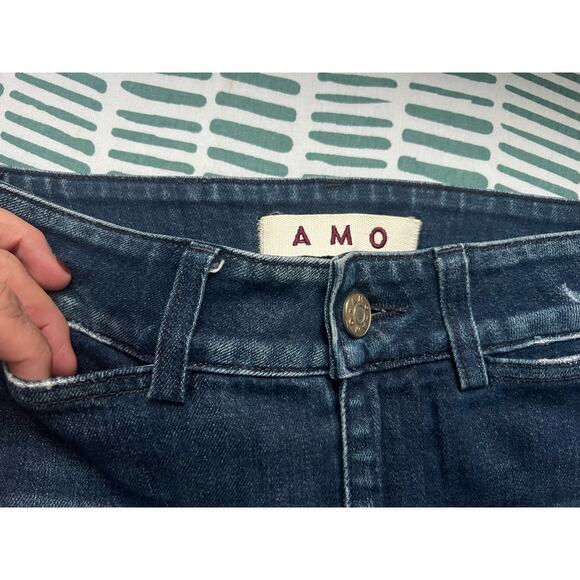 AMO Audrey Eclipse High Rise Denim Jeans in Shadow Play Size 25 - Picture 3 of 4